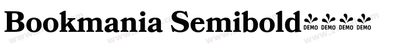 Bookmania Semibold字体转换